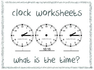 printable teaching time clock